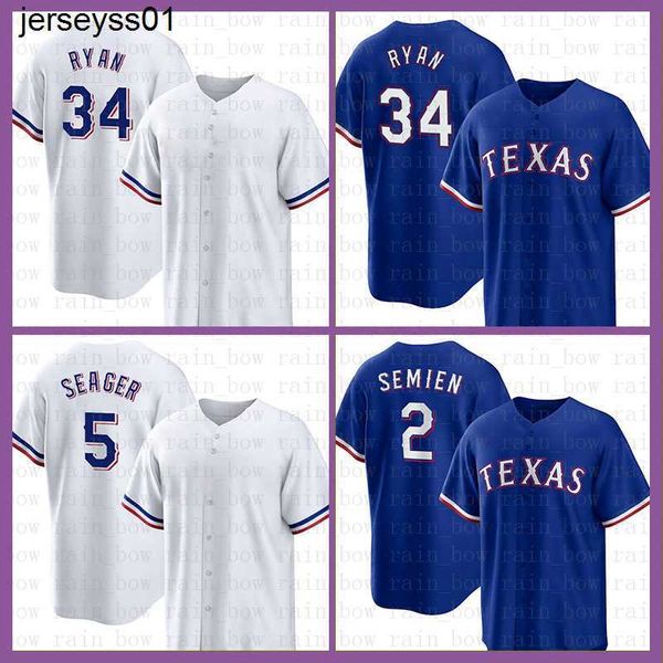

nolan ryan baseball jersey corey seager marcus semien eli white willie calhoun mitch garver jonah heim nathaniel lowe jose trevino leody, Blue;black