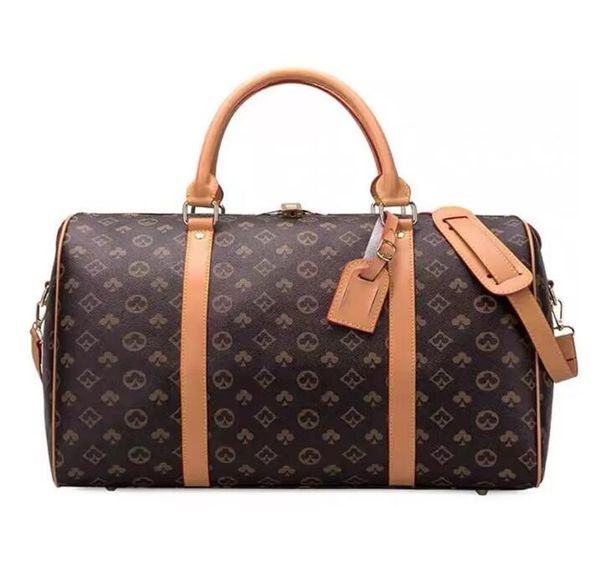 

luxury fashion duffle bags men women quality travel brand designer luggage handbags with lock large capacity sport bag size 54cm