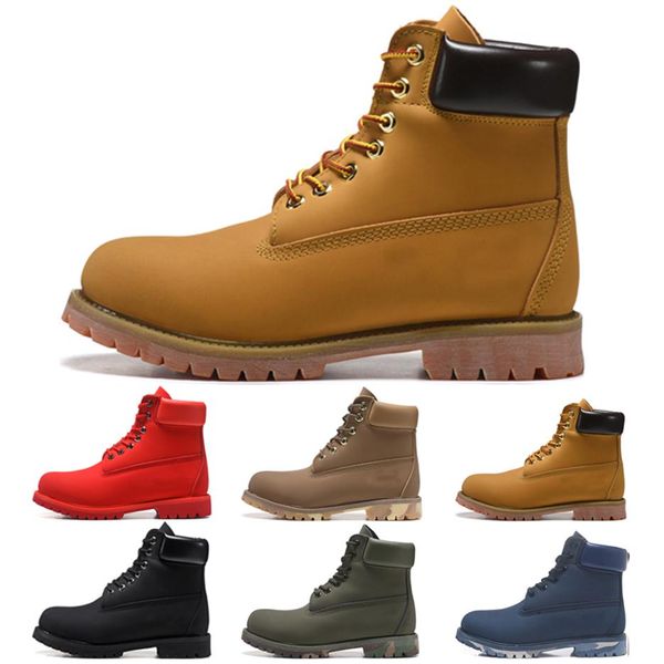 

designer boots men women boot leather shoes ankle classic martin shoe cowboy yellow red blue black pink hiking motorcycle bootiess dese176c