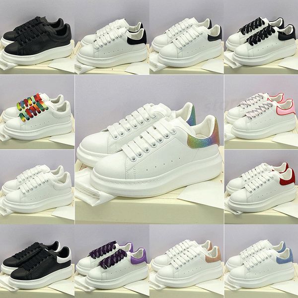 

custom fashion men shoes designer women leather lace up platform oversized sole sneakers white black mens womens luxury velvet suede casual