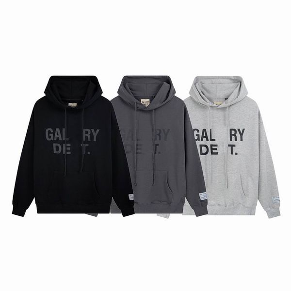 

high1 quality version galleryes depts hoodie mens women designers hoodies winter warm hoodys man clothing galleryse depts hoody pullover cl, Black
