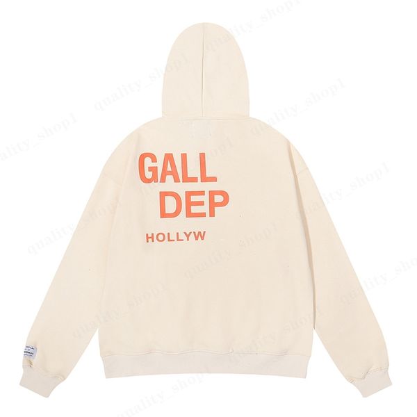 

american mens galler yes streetwear designer depts hoodies sweater fashion multicolor basic double cotton womens loose long sleeve prin i1zw, Black