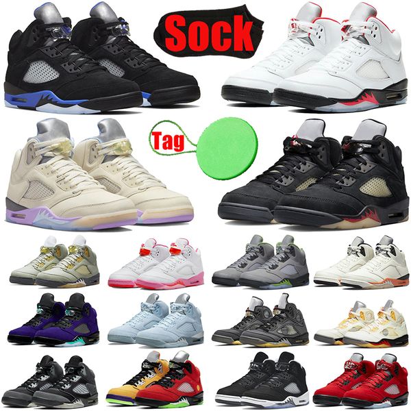

jumpman 5 5s mens basketball shoes sail fire red aqua off noir racer blue unc pinksicle easter green bean concord bluebird men trainers spor