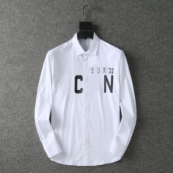 

designer mens formal business shirts fashion casual shirt long-sleeved shirt #a1, White;black