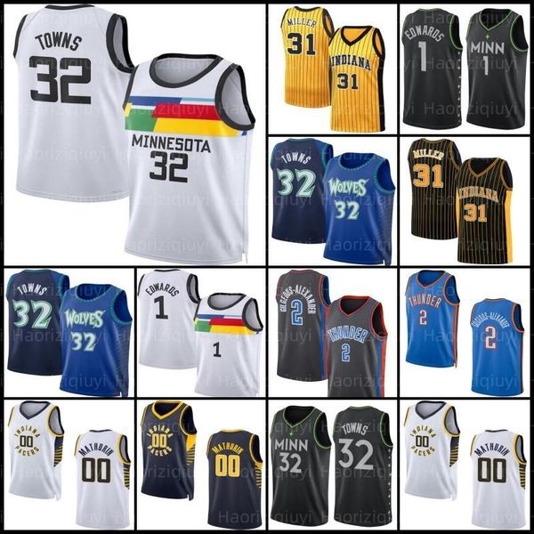 

1 edwards shai 2 gilgeous-alexander karl-anthony basketball jersey 32 cidades anthony bennedict 00 mathurin reggie 31 miller smart, Black;red