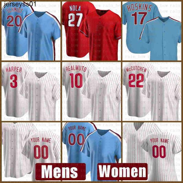 

mens phillies women baseball jersey 10 jt realmuto bryce custom 3 harper 20 mike schmidt 10 darren daulton 32 steve carlton, Blue;black