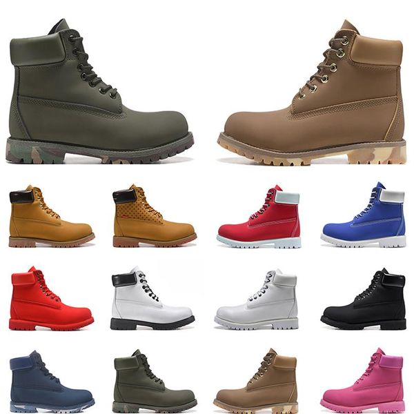 

tbl boot men women boots luxury leather shoes ankle martin shoe for cowboy yellow red navy blue black pink hiking working trainers size259d