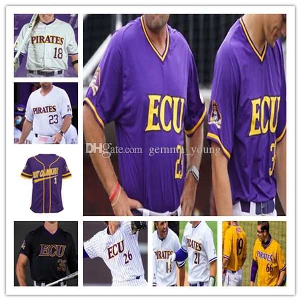 

ncaa east carolina ecu college baseball jerseys custom ryley johnson carson whisenhunt cj boyd dylan lawson connor norby thomas francisco jo, Black