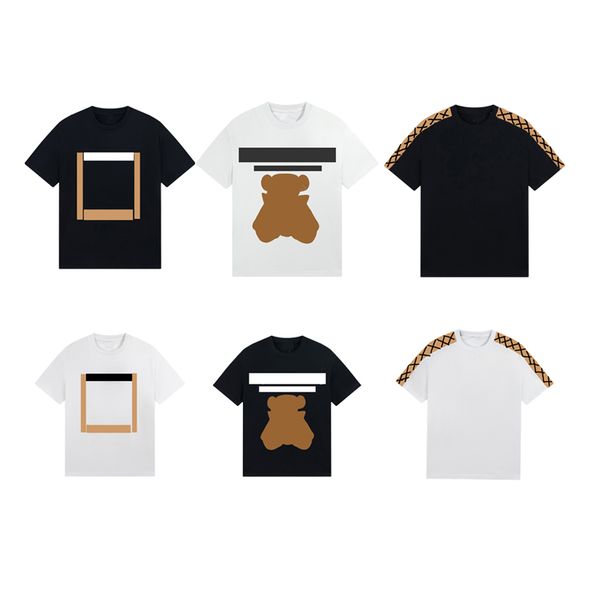 

men's t-shirts same style for tie-dyed men and women 100% cotton printing 23 ss new model short sleeve 1130, White;black