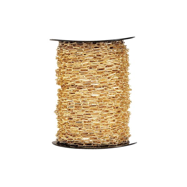 

18k gold plated rectangle cable chains 4mm link paperclip chains jewelry making supplies wholesale, Silver