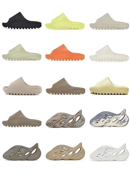 

designer slippers men woman slider vermillion mineral blue onyx pure sandals slide slipper foam ochre runr bone resin clog desert ararat run, Black