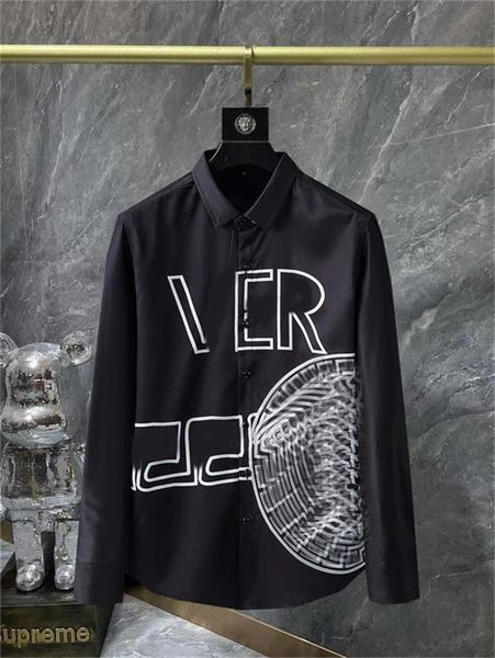 

2023spring autumn new fashion mens designer shirts white black thin long sleeve men work shirt casual imported pa brand clothing