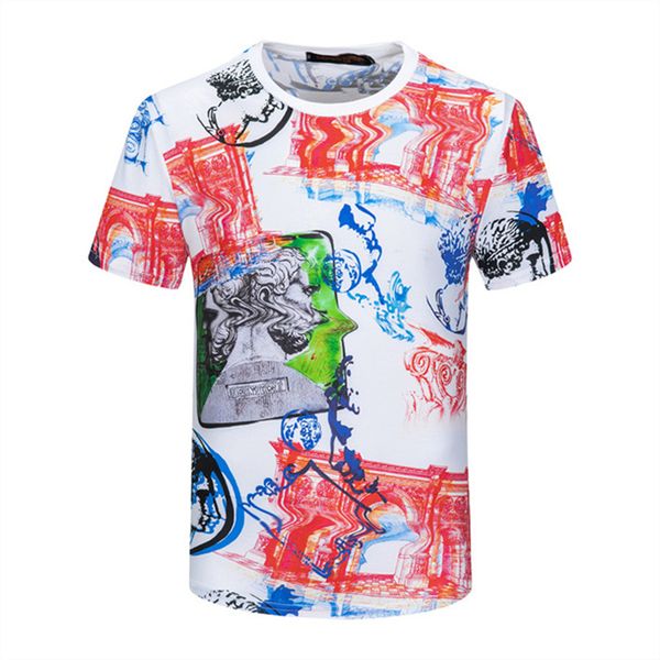 

luxury mens designer t shirt black red letter printed shirts short sleeve fashion brand designer tees p282, White;black