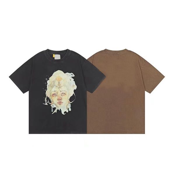 

men t shirt designer shirts coat men's clothing cotton t-shirt round neck spring summer letter printing high loose trend short sleeve m, White;black