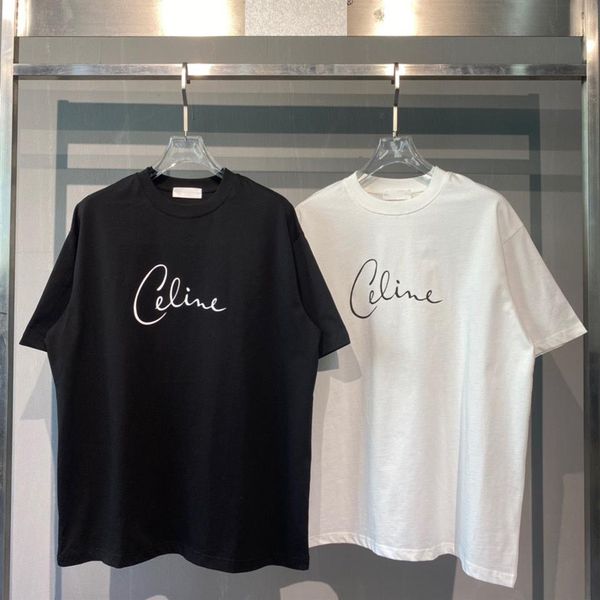

2021ss spring and summer new high grade cotton printing short sleeve round neck panel t-shirt size m-l-xl--xxxl color black w280u, Black;brown