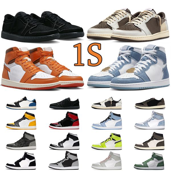 

1 1s jumpman mens basketball shoes reverse mocha fragment bred patent starfish taxi men women sport sneaker trainers