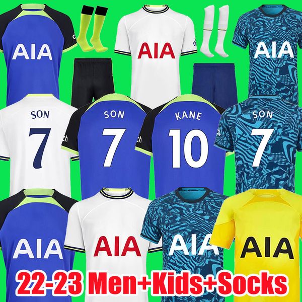 

22 23 kane son kulusevski perisic soccer jerseys hojbjerg colorful richarlison 2022 2023 lucas dele spence lenglet football kit shirt away p, Black;yellow