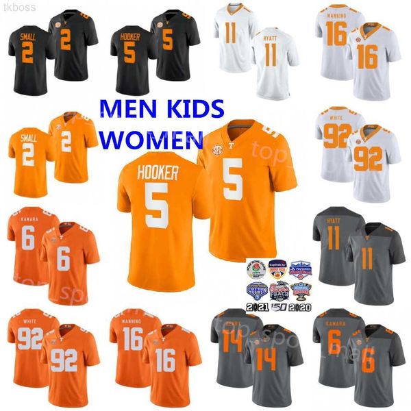 

american college football wear football jersey ncaa tennessee volunteers 5 hendon hooker 2 jabari small reggie white peyton manning alvin ka, Black