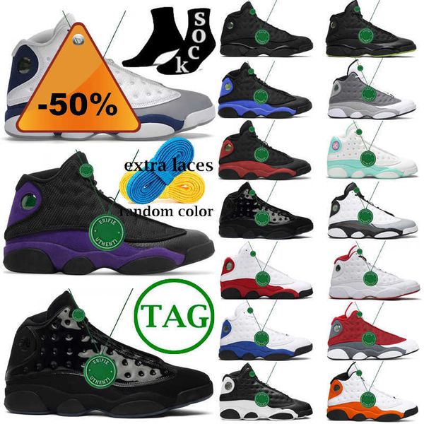 

high shoes french blue jumpman 13 basketball shoes men women jordens 13s court purple gym red brave blues grey del sol og chicago cap and go, Black