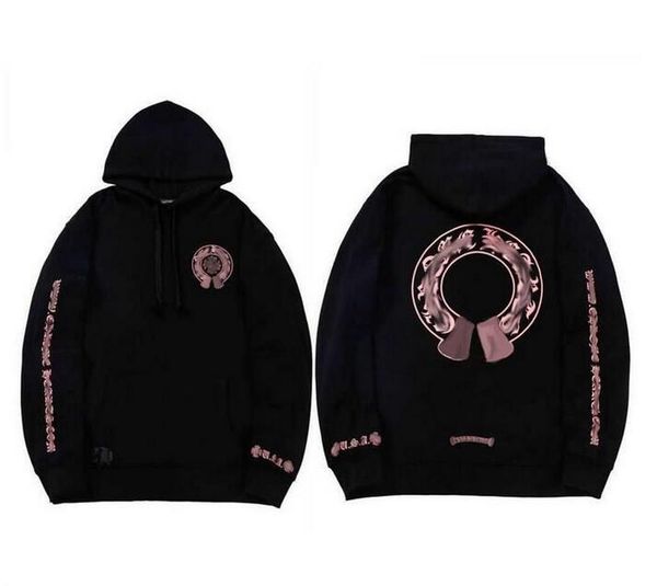 

fashion luxury mens sweatshirts designer women jackets hoodies 2023zipper sanskrit graffiti hooded sweater cross pullover hoodie casual, Black