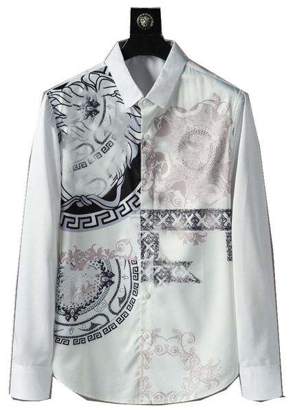 

designers mens dress shirts business fashion casual shirt brands men shirts spring slim fit chemises de marque pour hommes, White;black