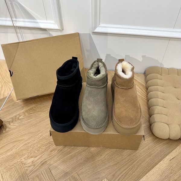 

over the knee slippers woman classic ultra mini platform boot chestnut goat black pink rose burnt olive white slip-on suede wool blend comfo