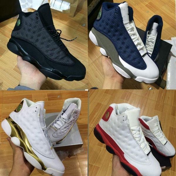 

james45 2018 13s og black cat basketball shoes 3m reflect for men sports training sneakers blackcat big kids shoes 36334l