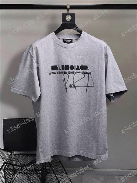 

xinxinbuy men designer destroyed tee t shirt paris cursive letters print short sleeve cotton women khaki apricot black m-2xl, Black;brown