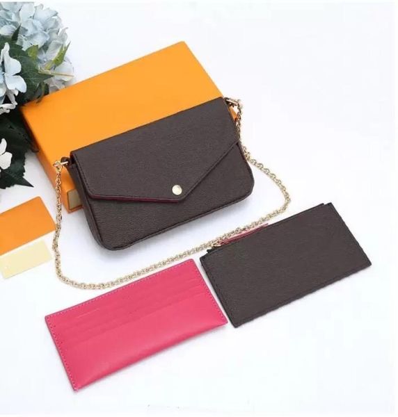 

luxurys designer bag 3pcs set accessories women bags handbag crossbody leather purse louiseity fashion viutonity flower shoulder l3760411, Red;black