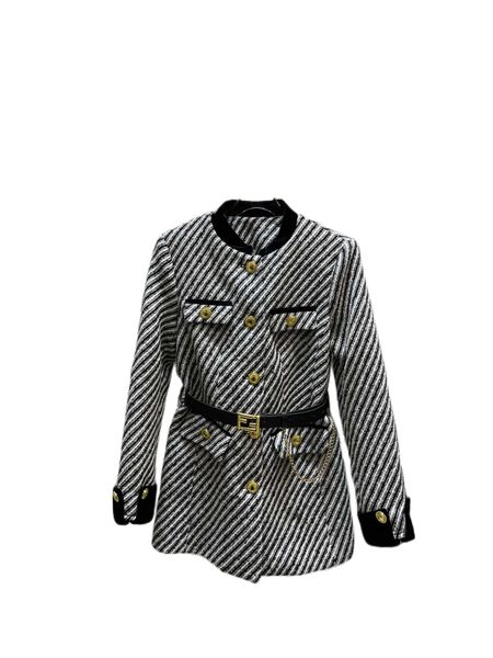 

women's outerwear & coatsclassic color contrast simple atmosphere, Black;brown