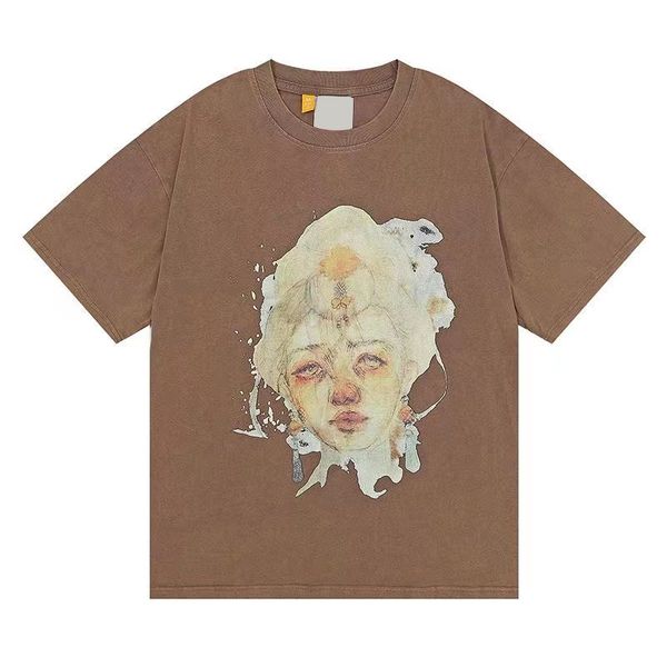 

men 20ss t shirt designer shirts coat men's clothing cotton t-shirt round neck spring summer letter printing high loose short sleeve ma, White;black