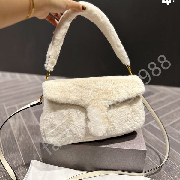 

5a soft fur winter shoulder bags for women long flap warm pure black plush velvet handbags laides brand two strap fluffy christmas crossbody