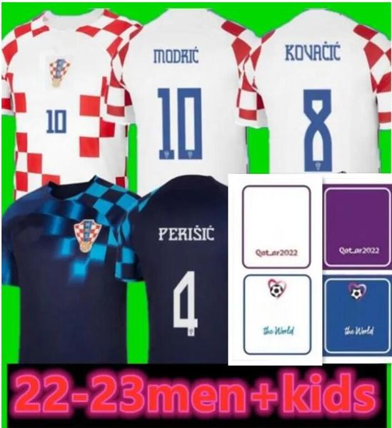 

2022 croatia soccer jerseys modric croatian croats national team mandzukic perisic croacia football shirt kovacic rakitic men kids kit unifo, Black;yellow