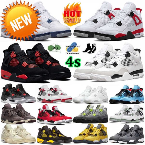 

low og men women 4 basketball shoes jumpman 4s mens sneakers military black cat white oreo infrared cactus jack university blue womens sport