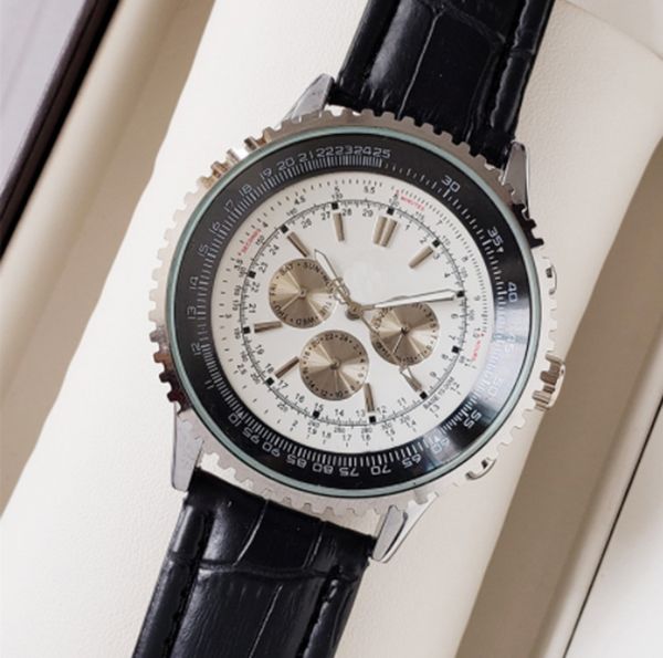 

new luxury men's automatic mechanical watch white stainless steel strap 1884 black dial leather strap designer brand gift fashion sport, Slivery;brown