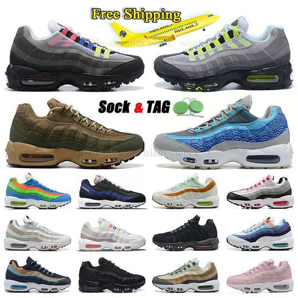 

95 og 95s mens running shoes greedy 3 neon grey reflective ultra crystal blue midnight navy suede brown premium pink women sneakers