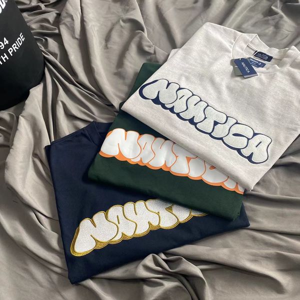 

grey white green 2023 t-shirt paint tee men women 1 quality short sleeve casual t shirt real pics, Black;brown