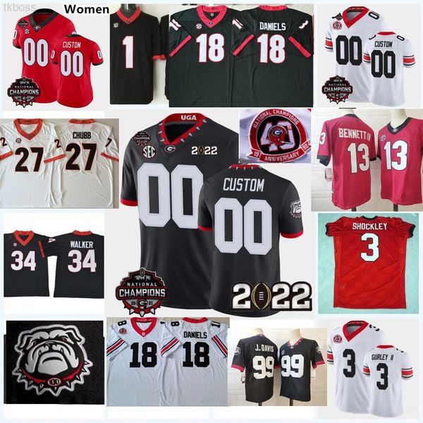 

american college football wear football jersey ncaa uga georgia bull dogs darnell washindon xavian sorey jr. derion kendrick smael mondon jr, Black
