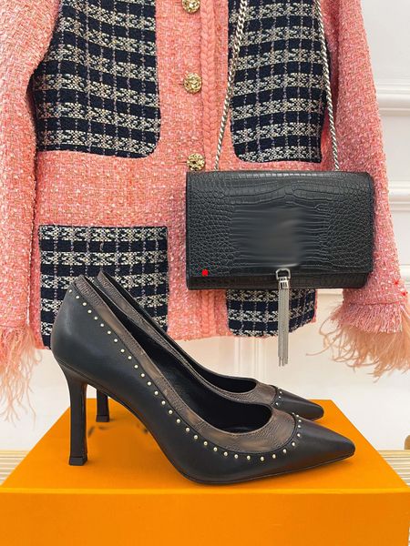 

2023 fashion designer women shoes high heels sandals scarpe firmate chaussures womens designers heel sandale with box size 35-40 -k005, Black