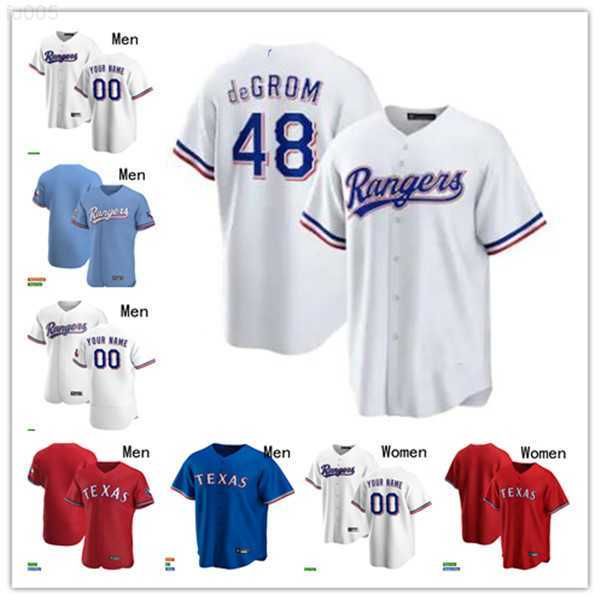 

baseball jersey men women youth texas 77 andy ibanez 13 brad miller 18 mitch garver 28 jonah heim 15 nick solak 41 eli white 48 jacob degrom, Blue;black