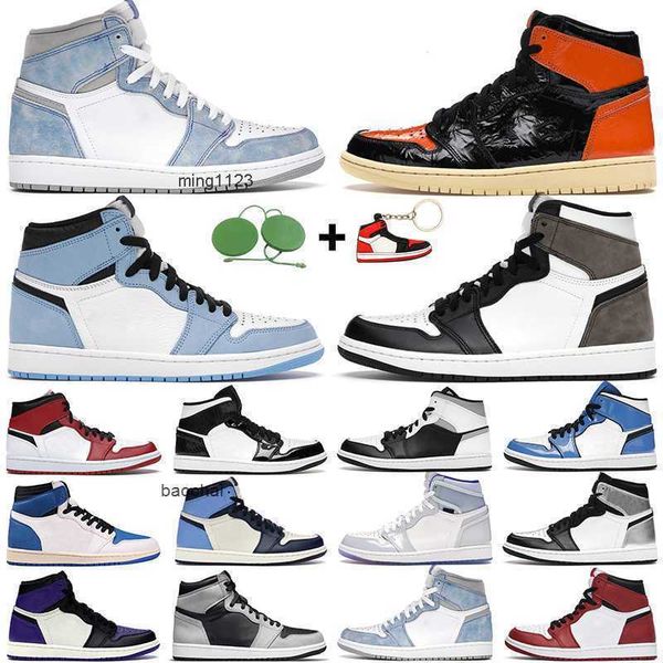 

2023 casual men women basketball shoes 1s high og 1 electro orange shadow 2.0 hyper royal chicago military blue pine green white mens i7ez, Black
