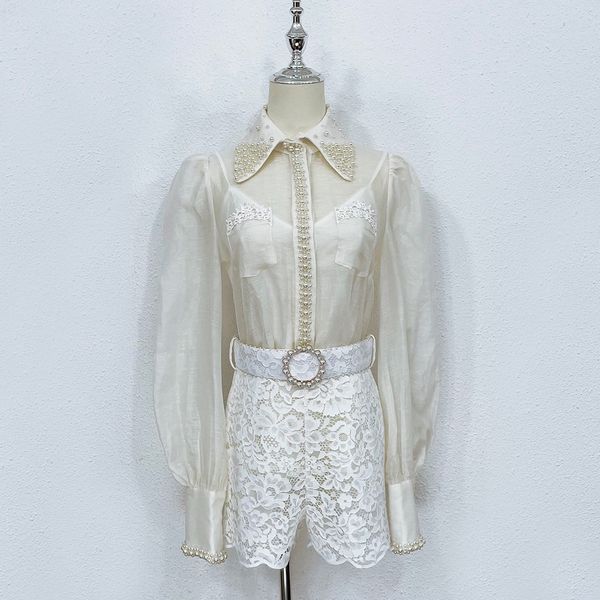 

women's shorts australian luxury designer designed new lace shorts for spring and summer 2023, White;black