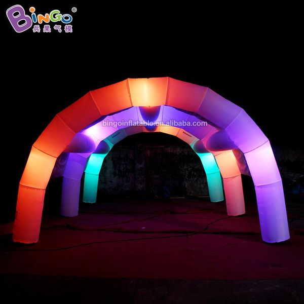 

personalized 6x4x3 meters led lighting inflatable tents for events / giant party / air blown tunnel tent toys sports