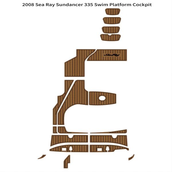 

2008 sea ray sundancer 335 swim platform cockpit pad boat eva foam teak floor