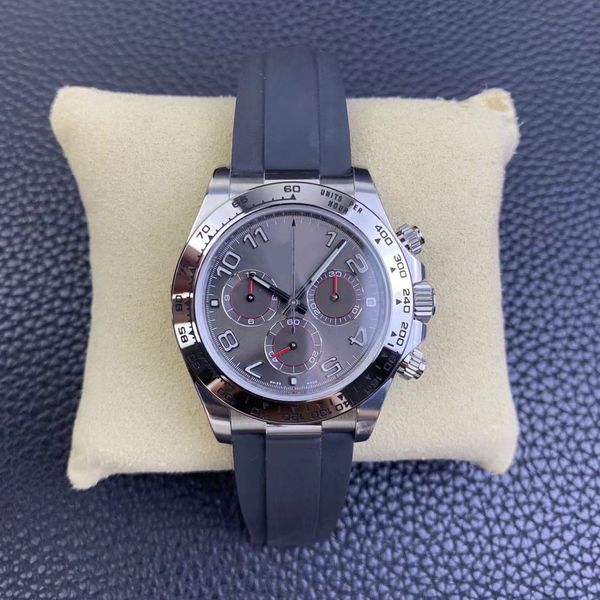 

clean 116519 luxury watch 4130 mechanical movement 904l steel tape platinum cement grey roman scale nail 40mm 72-hour kinetic energy storage, Slivery;brown