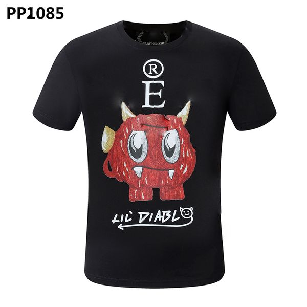 

mens t-shirt designer crystal skull summer tees hip hop print letter skateboard casual punk tee shirts fashion luxury clothing short sleeve, White;black