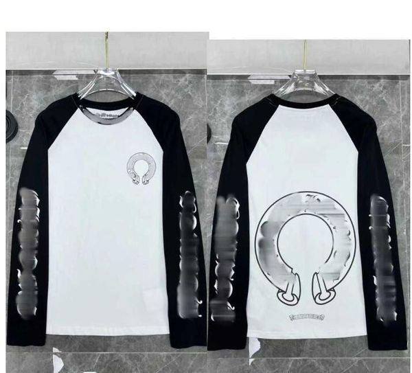 

tshirts luxury chromes t shirt ch tees women sanskrit letter sweatshirts heart short sleeve horseshoe classicc, White;black