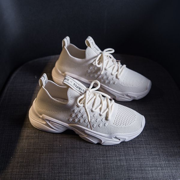 

fashionable women's shoes new style students' lace up sports shoes ins street p korean version of dad's casual board shoes, Black