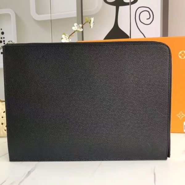 

quality new hand bag travel toiletry pouch 34 29cm protection makeup clutch mens women leather waterproof black cosmetic bags with dust bag