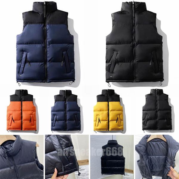 

men's women's et femmes hivernales veste sans manche solide 2022, Black